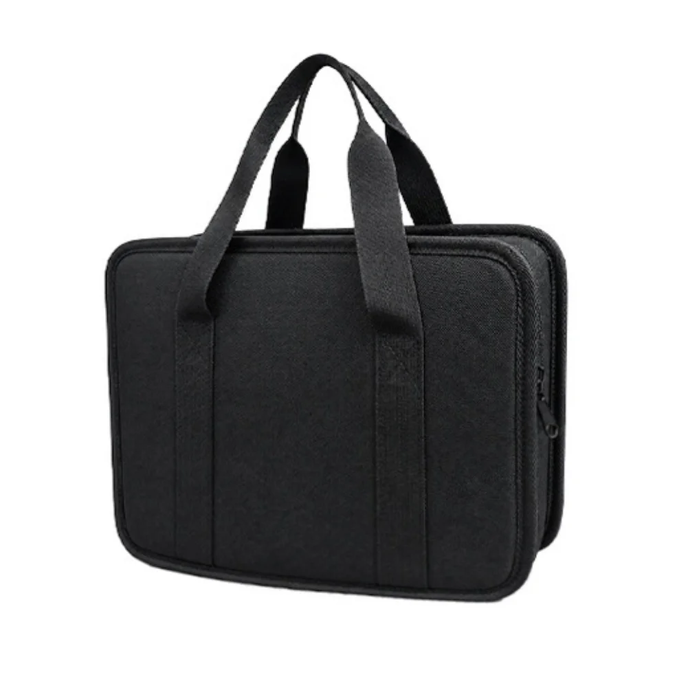 Multi Pocket Canvas Tool Bag for For impact Wrench Drill For battery Tools and Bits Storage 31 x 24 x 8 cm Black