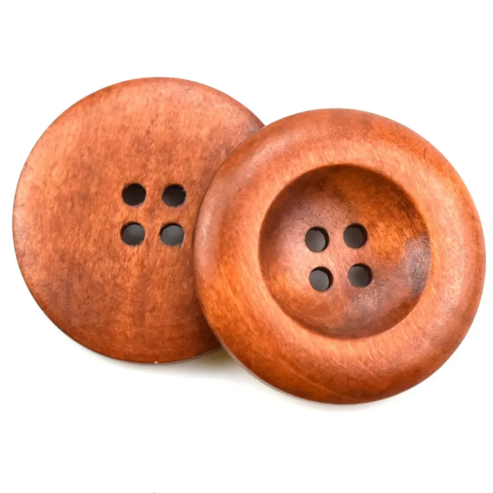 

Wooden Buttons Sewing Tools for Children, Decorative Buttons, DIY Scrapbooking, Clothes Accessories, Round, 4 Holes, 25mm, 20Pcs