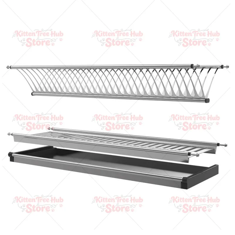 Cabinet Stainless Steel Dish RackDrying Rack Kitchen Dish Drying Rack Storage Holders with Utensil Drainer Tray Organizer Basket