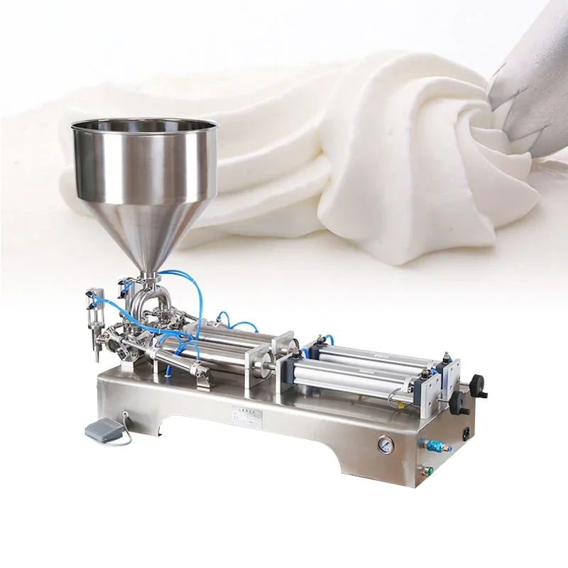 Double-Head Paste Filling hine Pneumatic Honey Chili Sauce Laundry Detergent  Sauce Edible Oil Alcohol Canning hin