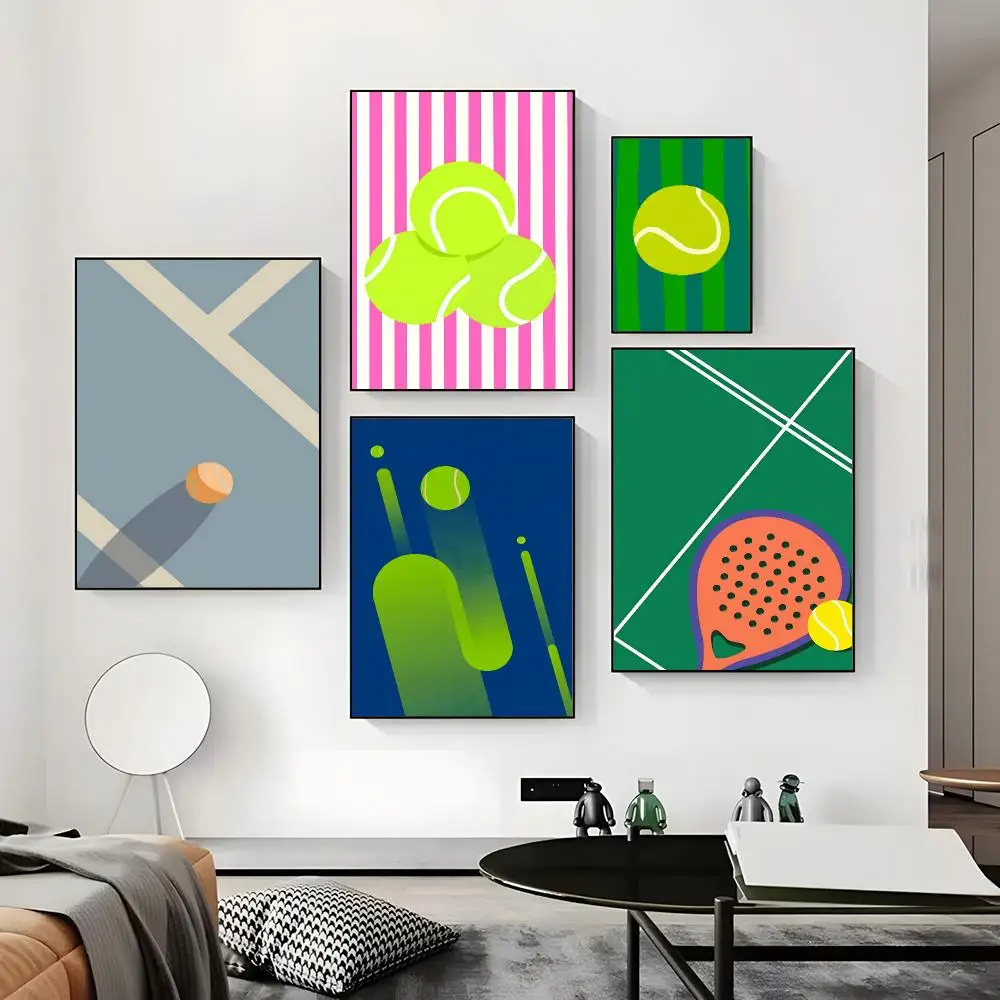 Tennis Racquets And Balls Poster Paper Print Home Living Room Bedroom Entrance Bar Cafe Art Painting Decoration