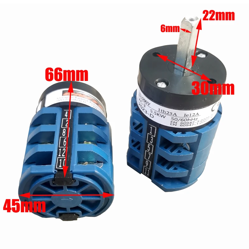 Ui-500V 25A 5.5W 50/60Hz UNITE Tire Dismantling Machine Dedicated Forward and Reverse Conversion Switch 220V/380V