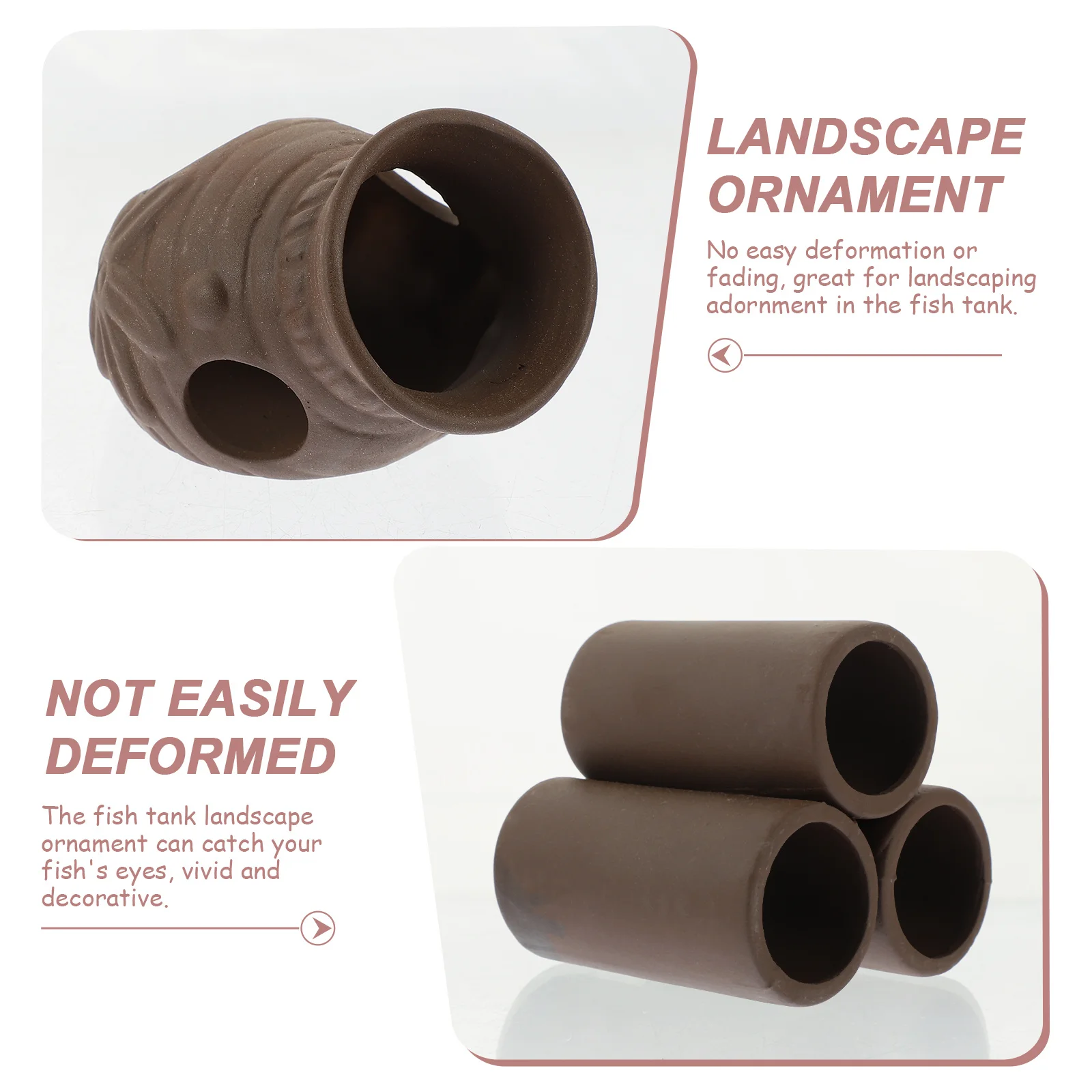 

2Pcs Fish Shrimp Shelter Durable Fish Hideout Cave Aquarium Landscaping Decorative Breeding Hiding Place Adornment