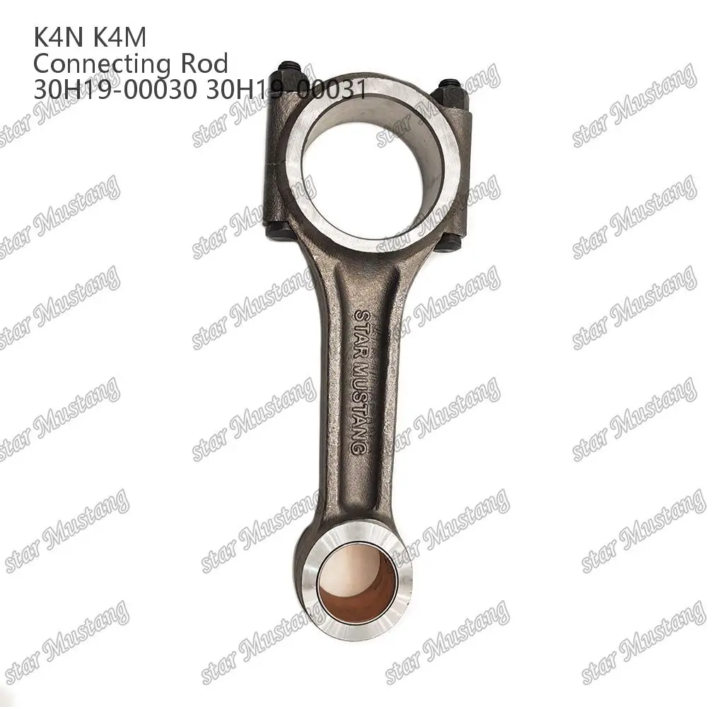 Connecting Rod K4N K4M Staggered Flat 30H19-00030 30H19-00031 For Mitsubishi Excavator Tractor Engine Parts