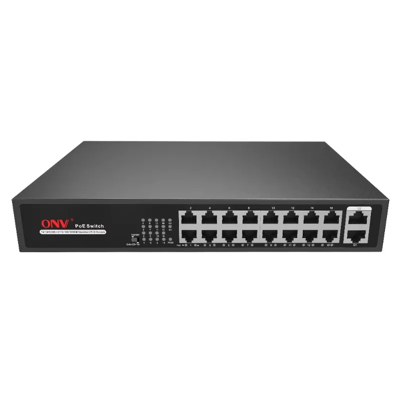 BIG SALE POE switch 16 port unmanaged 10/100M fast POE switch with gigabit uplink ports H1016PLS