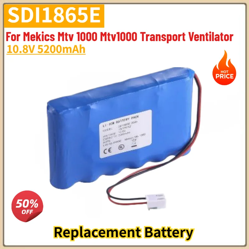 SDI1865E High Quality Battery 10.8V 5200mAh for Mekics Mtv 1000 Mtv1000 Transport Ventilator Replacement Battery