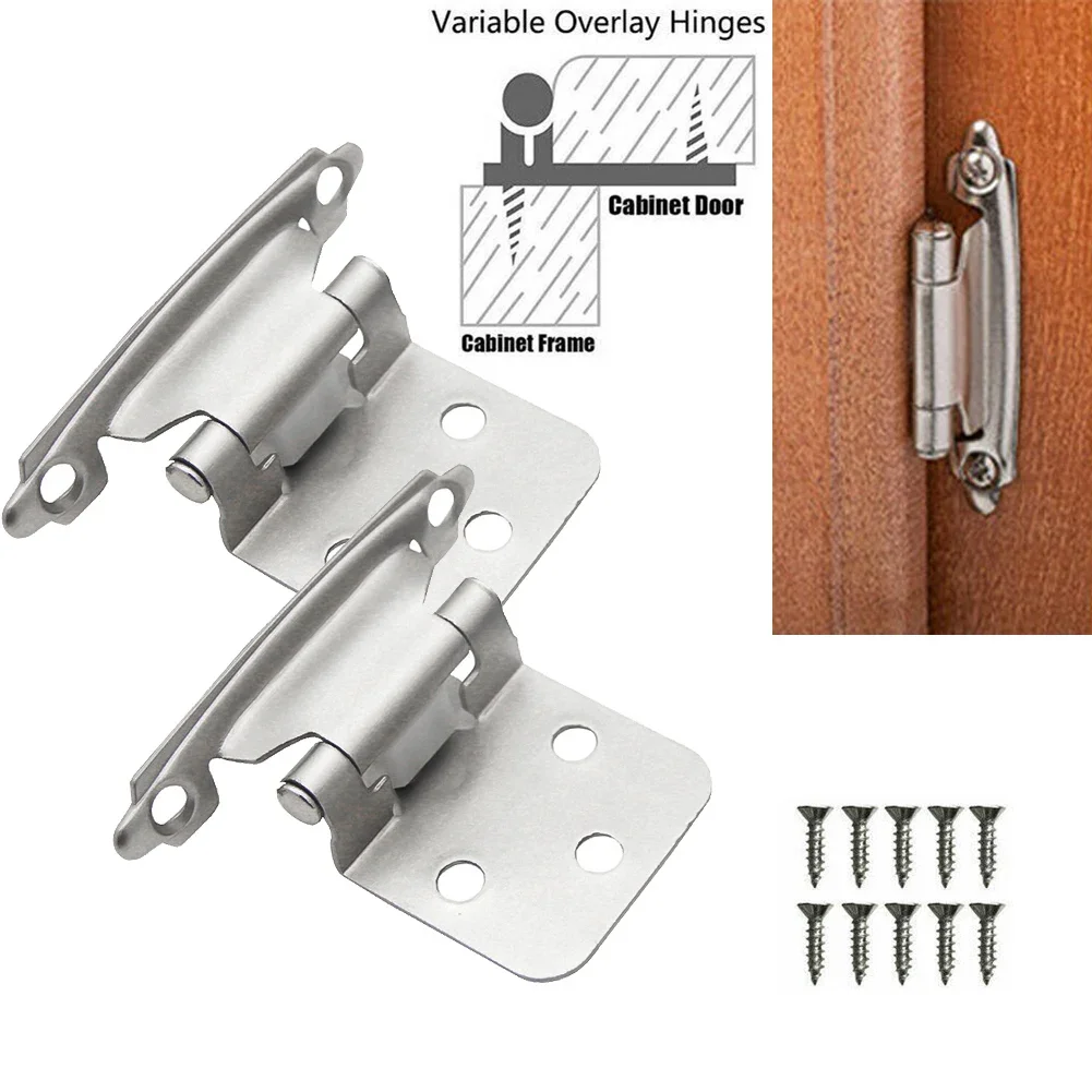 

20pcs Kitchen Spring Hinges Hydraulic Buffer Self Closing Hinge Set For Furniture Cabinet Overlay Self Closing Mount Cupboard