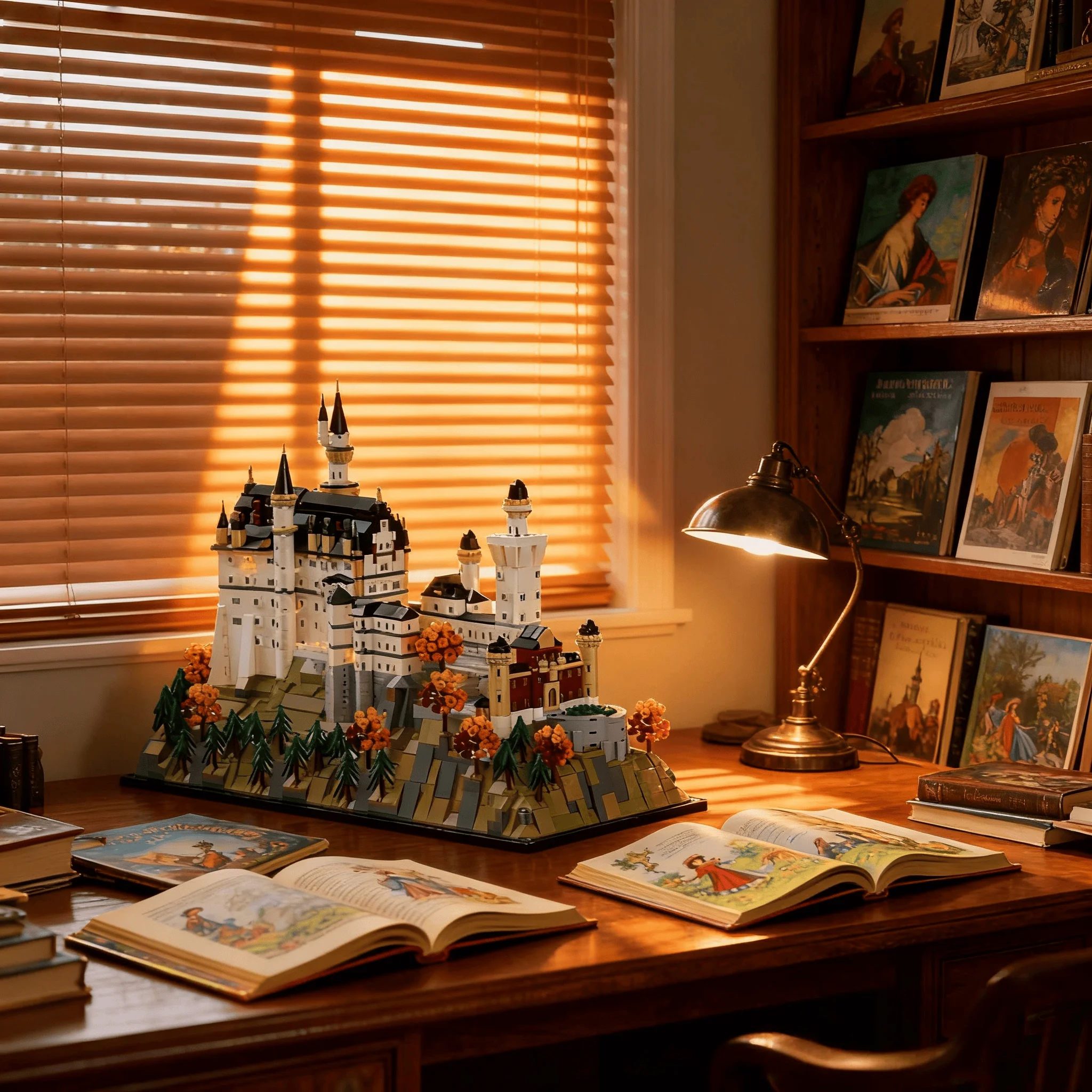 

Home decoration interesting and good-looking 2026 new MOC classic art Neuschwanstein Castle and crafts building street view buil