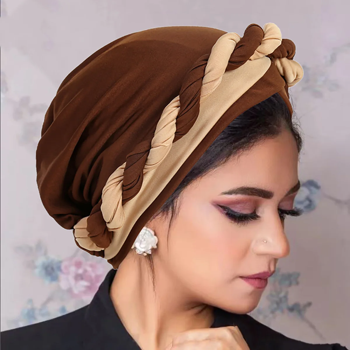 

Head Scarf for Muslim Women Solid Turban Bonnet Hijab Caps Color Contrast Inner Hijabs Femme Musulman Arab Wrap Turbantes 2024