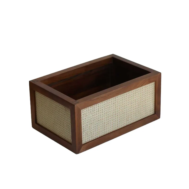 

North American walnut rattan mat hotel homestay dirty clothes basket sundries cosmetics storage sorting basket