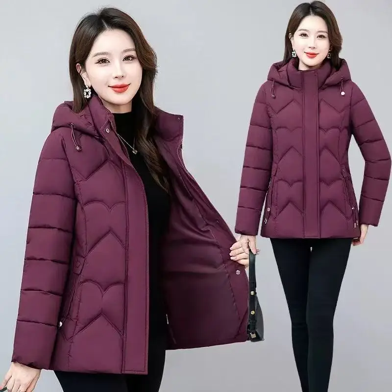 

Down Cotton-padded Jacket Women Winter Clothes 2026New Cotton-padded Clothes Korean Cotton-padded Jacket Short Thick Hooded Coat