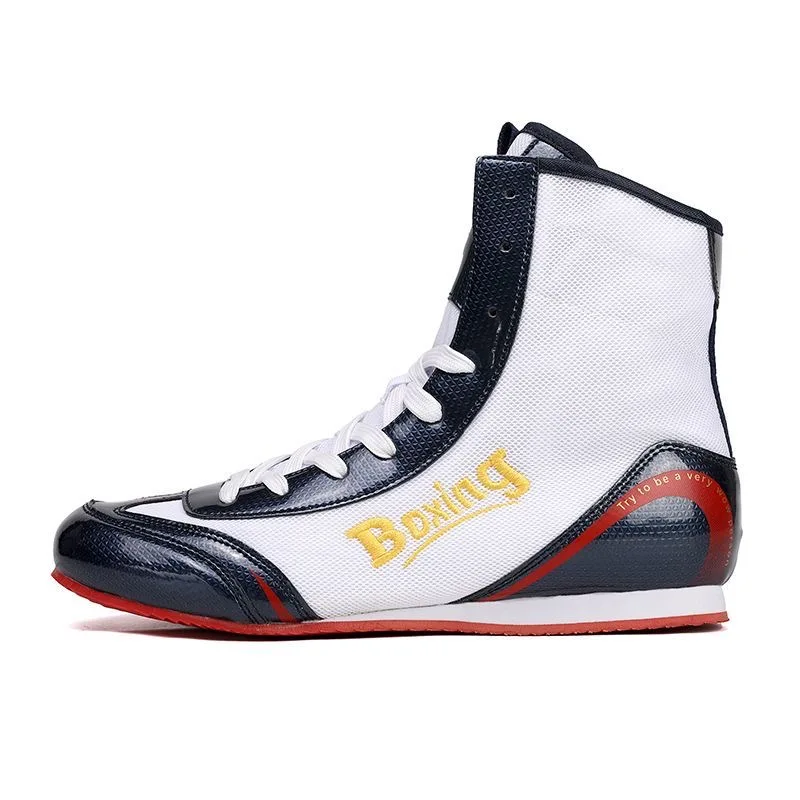 

2025 New Wrestling Boots Men Women Black White Boxing Shoes Couples Good Quality Fighting Boots Bog Boy Gym Training Shoe