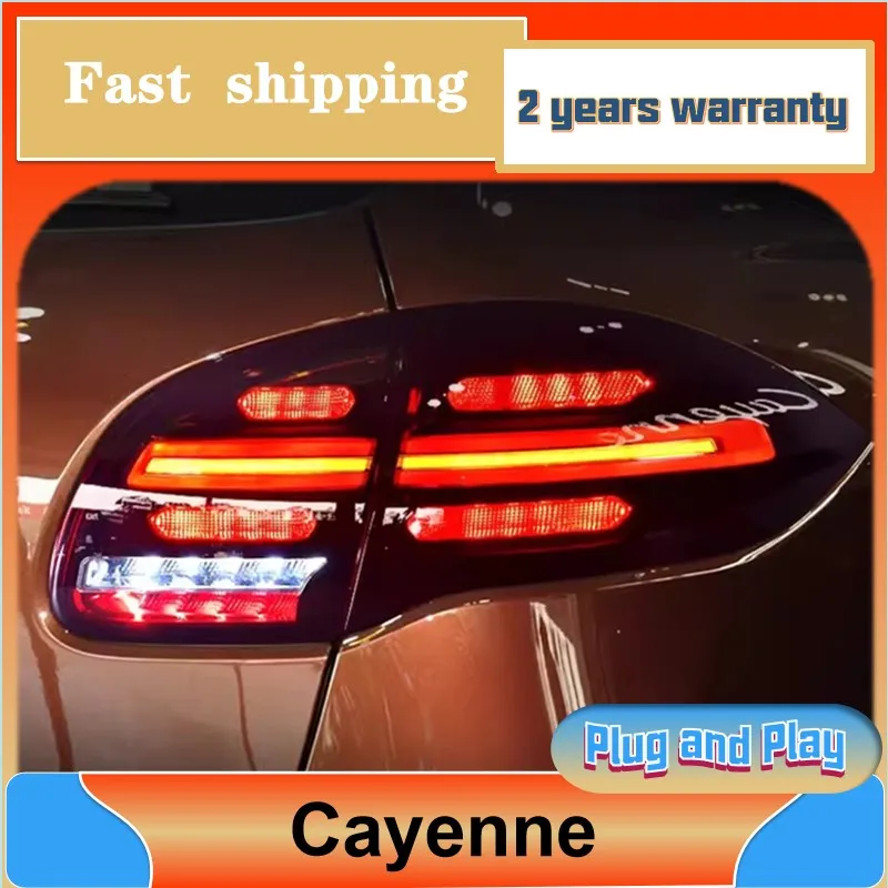 Car Styling for Porsche Cayenne Rear Lights 2011-2014 Cayenne Taillights Rear DRL Fog Brake Reversing Turn Signal