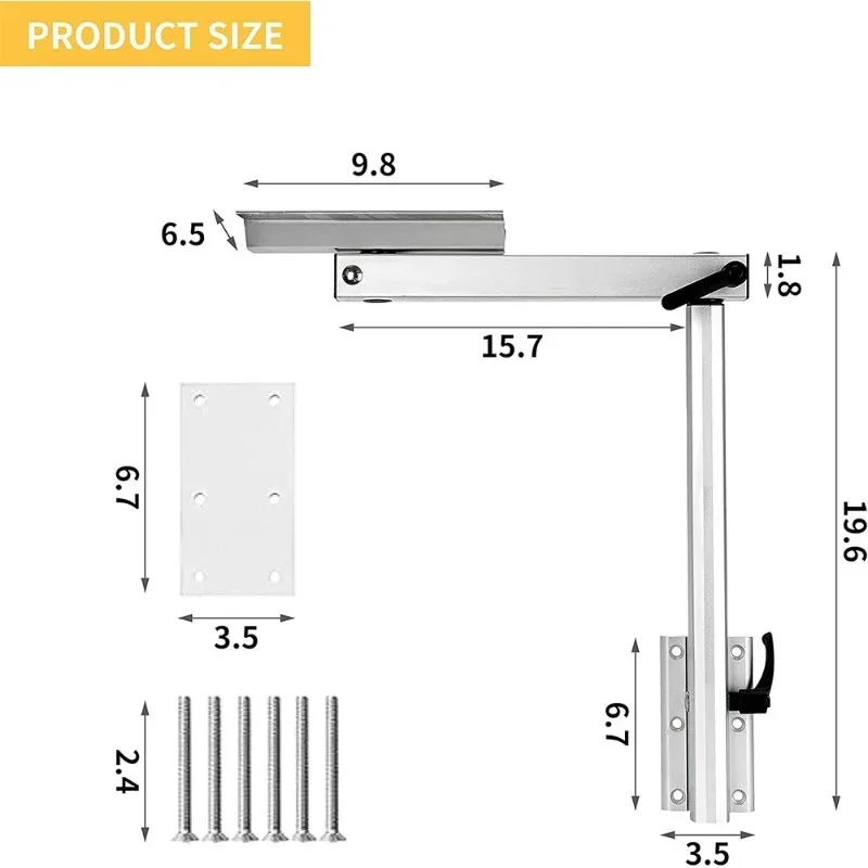 Aluminum Alloy Adjustable Swivel Folding Table Legs with Mounting Screws, RV Camper Caravan Furniture Hardware Accessories