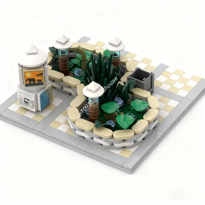 

308 шт. MOC город сад газета модель строительные блоки детский день рождения ремесленные игрушки идея архитектура рождественские подарки