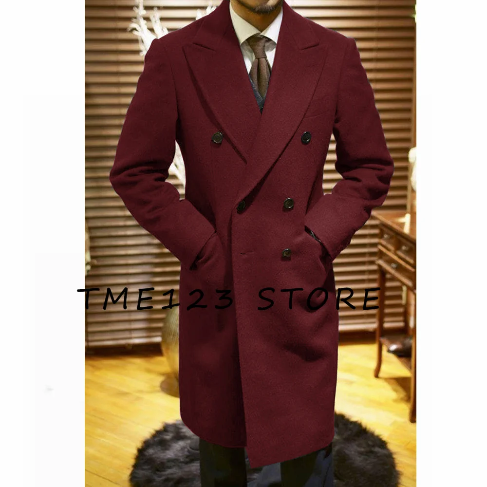 New 2024 Men\'s Woolen Long Coat Business Casual Jacket Men\'s Winter Jackets Elegant Man Coat Clothes Mens Clothing Coats Male