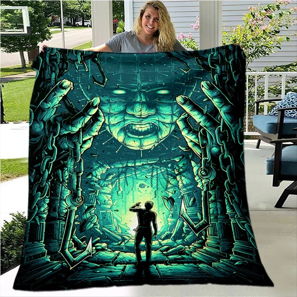 Hellraiser Blanket Lightweight Warm Horror Throw Blanket Soft Movie Blankets For Bedroom Kids Children