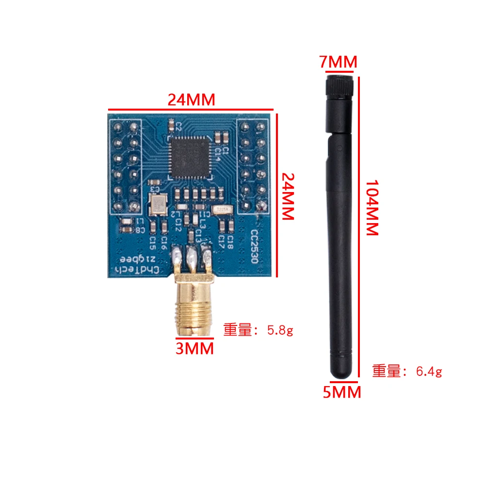 Zigbee CC2530 Zigbee Module UART Wireless Core Board Development Board CC2530F256 Serial Port Wireless Module 2.4GHz