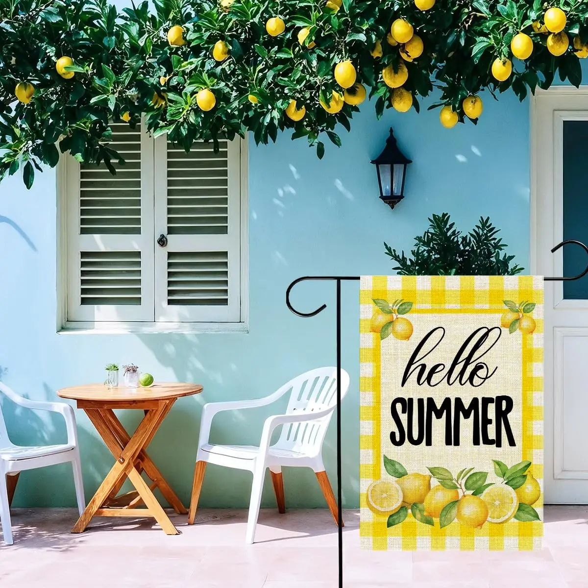 Summer Garden Flag 12x18 Inches Double Sided - Summer Lemon Garden Flags for Outside Yard Porch House Outdoor Lawn Italian D zzo
