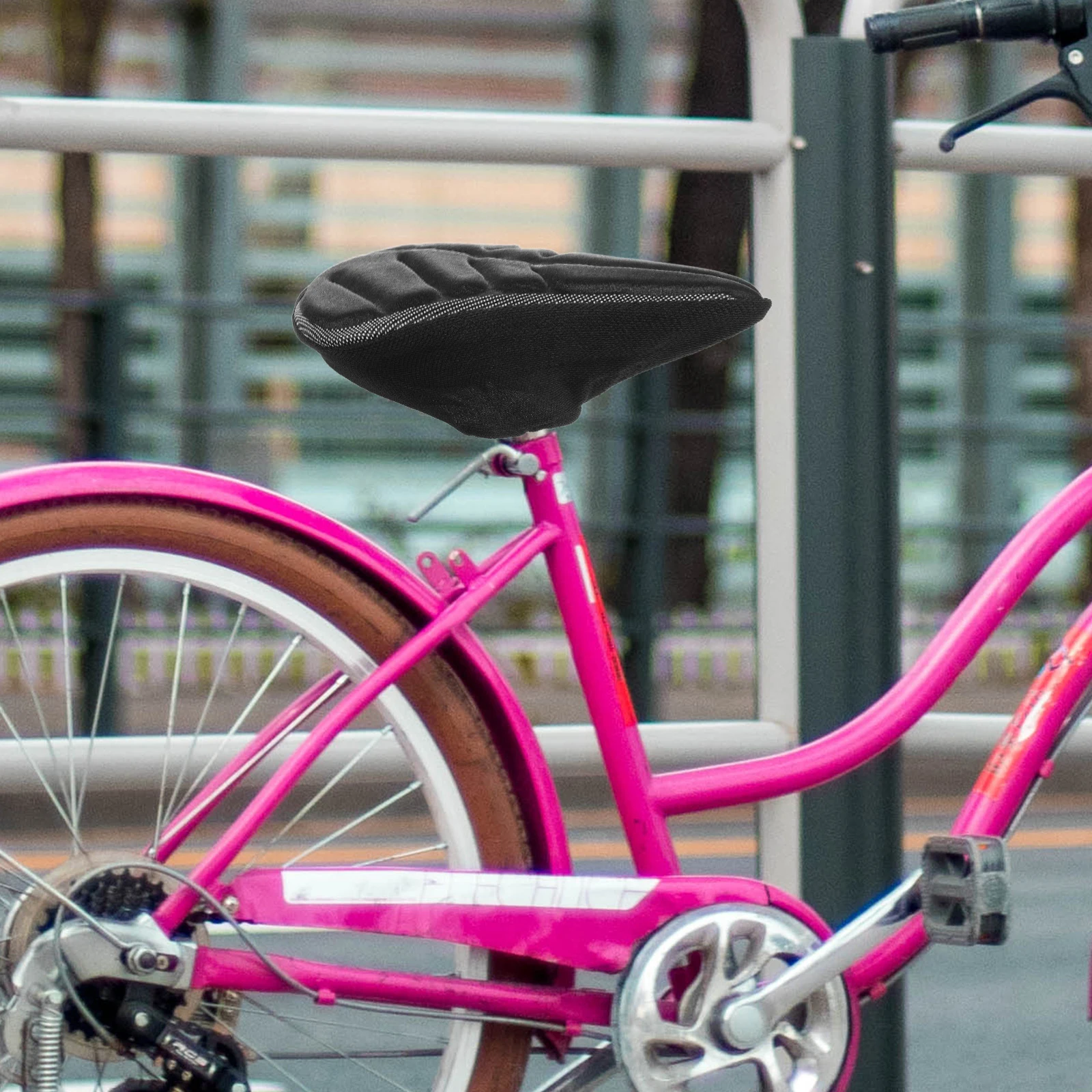 

Silicone Bike Seat Cover Non-Slip Breathable Cushion For Mountain Road Bicycle Wear-Resistant Cycling Saddle Pad