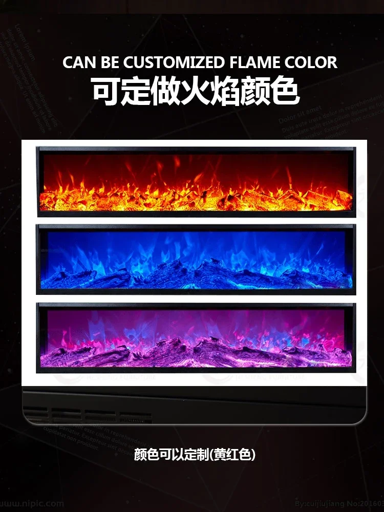 Custom-made electronic fireplace simulation flame heater household American, French and European fireplace core embedded