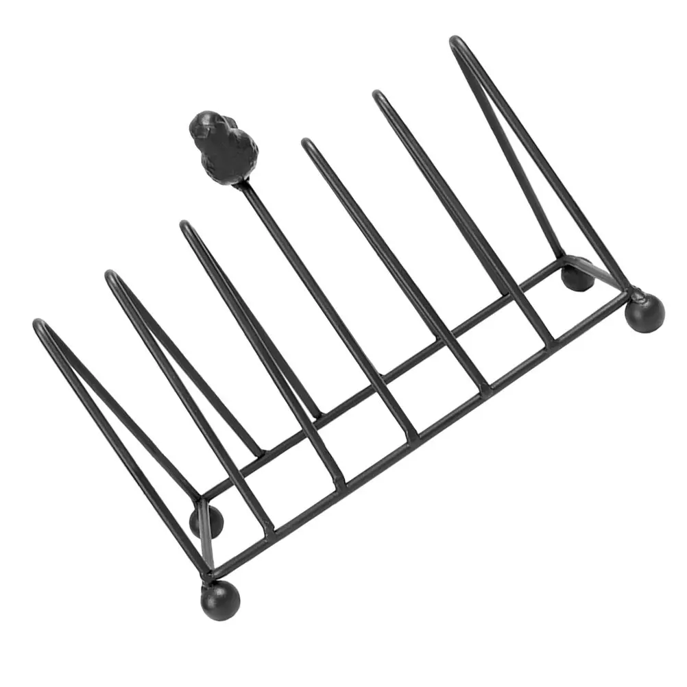 Metal Magazine Holder Iron Bookshelf Triangular Divider Desktop Organizer Book Stand File Holder Record Display Rack