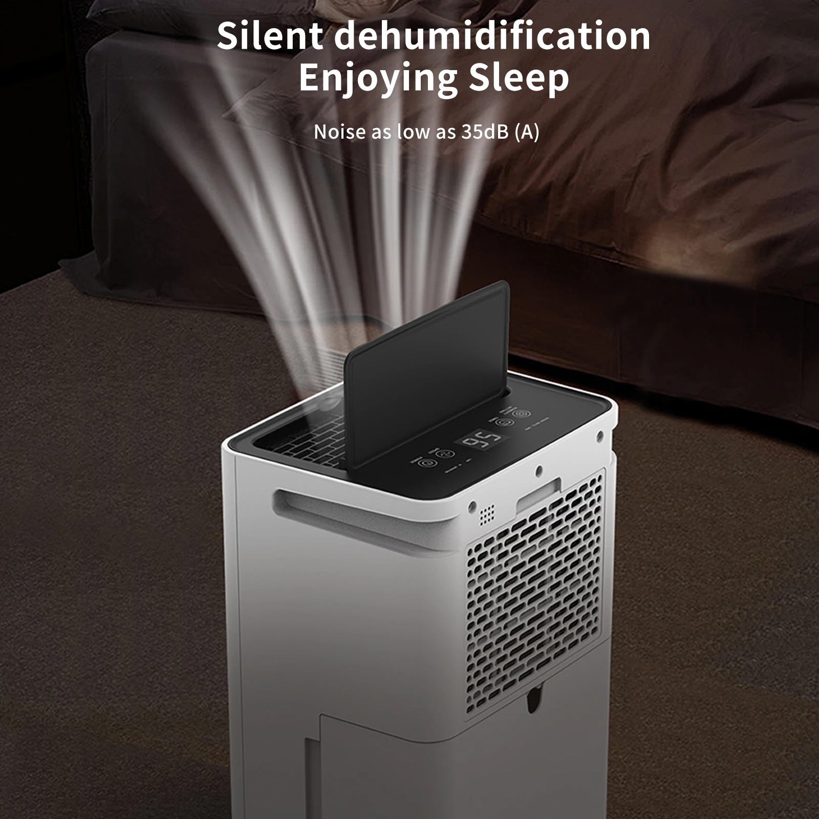 12L/day Electric Home Air Dehumidifier Quiet Large Capacity Indoor Moisture removing Bedroom Office Silent Air Purification