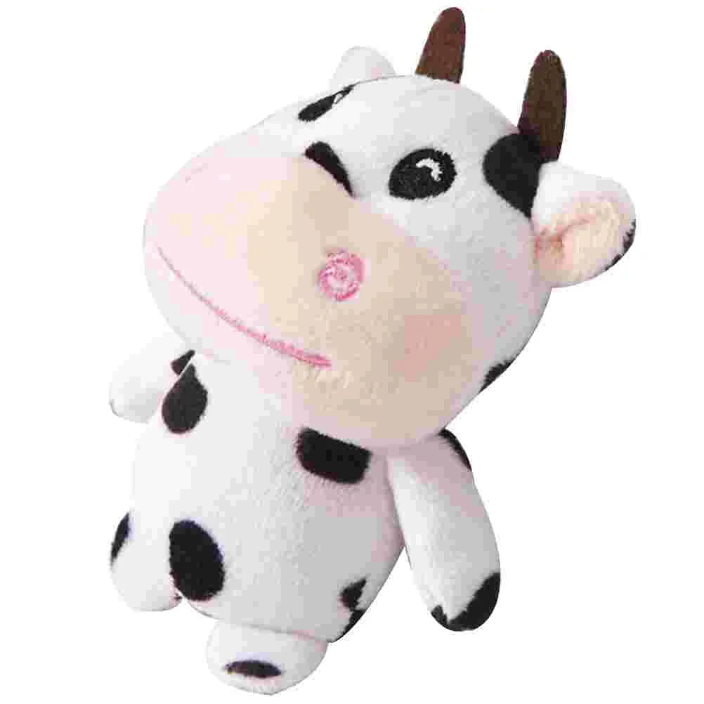 Couples Gifts Stuffed Animal Keychain Cartoon Plush Cow Pendant Key Chain Wallet Key Ring Decoration Handbag Pendant