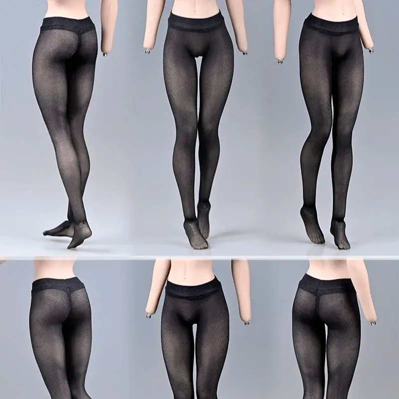 1/6 female clothes sext Pantyhose see-through stockings black white sockings fit 12 inches TBLeague JIAOU action figure DOLLS