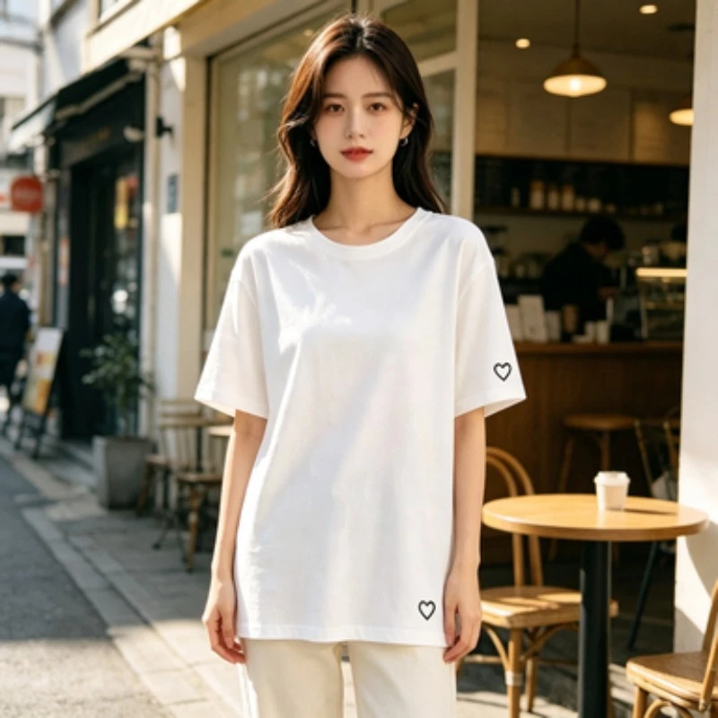 Summer New Women's T-shirt Cotton Print Casual Round Neck Short Sleeved Outdoor Sports Jogging Women's 2026 Daily T-shirt Top