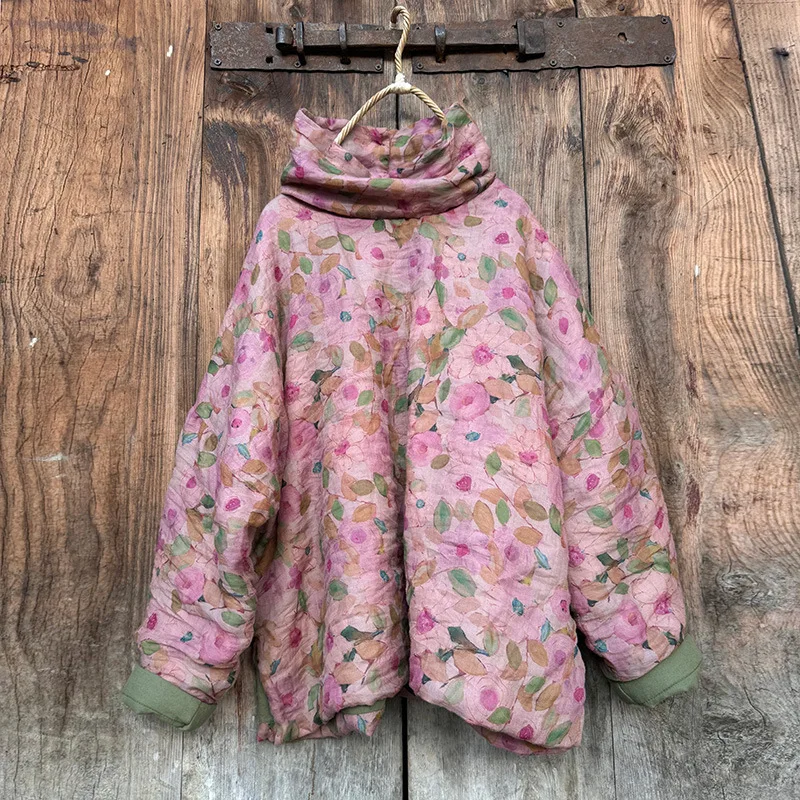 

Новое поступление 2025, осенне-зимний женский винтажный пуловер с цветочным принтом, хорошее качество, 100% хлопок, повседневный пуловер с длинным рукавом, Parker Y179