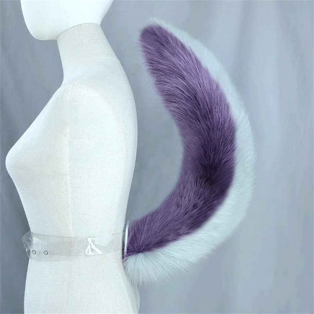 3 Colors Anime COS Cat Fox Tails Plush Cosplay Costumes Dog Furry Tail Role Play Party Performance Props Fursuit Tail for Women