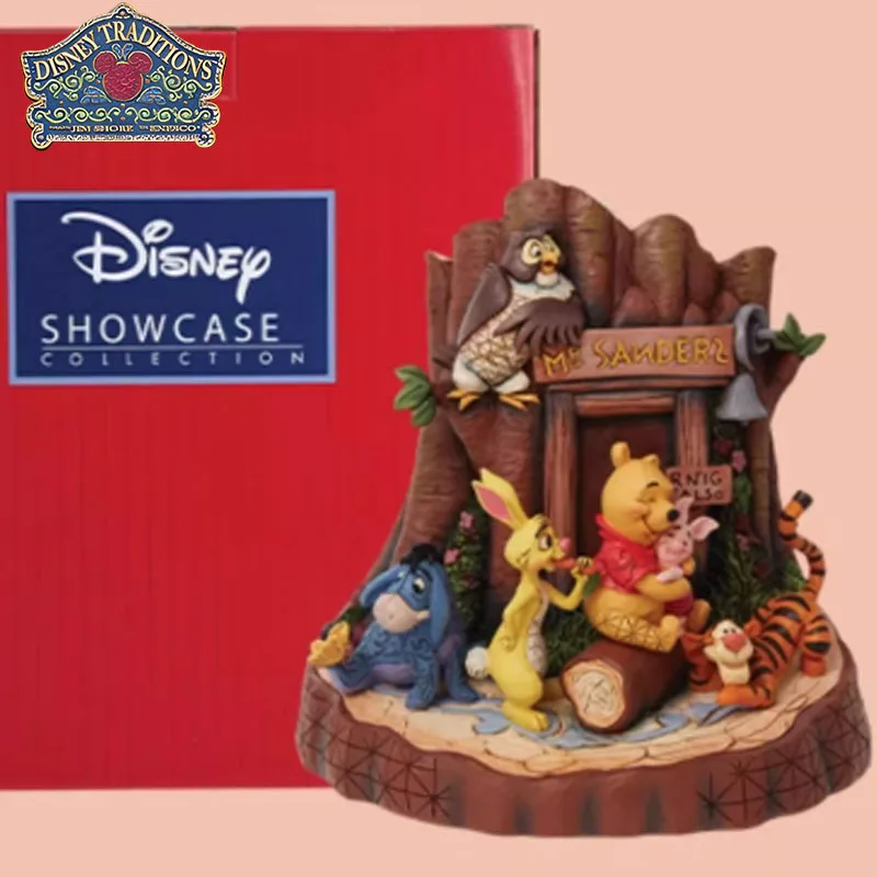 

Оригинальный гаражный комплект Disney, Винни-Пух, Винни-Пух, украшение для сцены 190 мм, аниме-фигурки, игрушки для мальчиков, подарочные модели, украшения