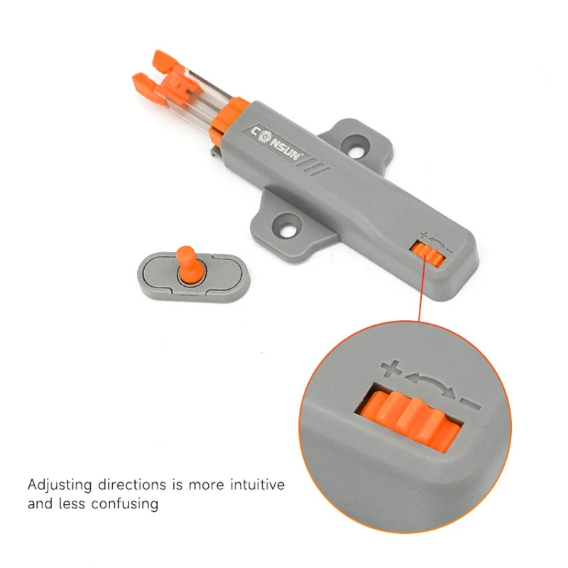 1 pçs auto-travamento porta do armário dispositivo de rebote fixador forte primavera porta do armário bounceback dispositivo móveis ferragem