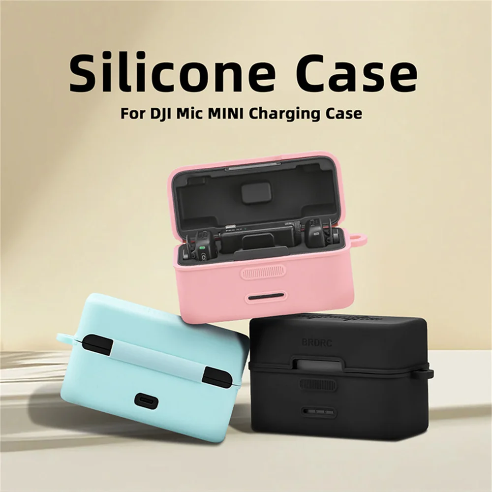

Silicone Case for DJI Mac Mini Microphone Charging Case Accessories Soft Protective Cover Slim Designed Shell Shockproof Sleeve