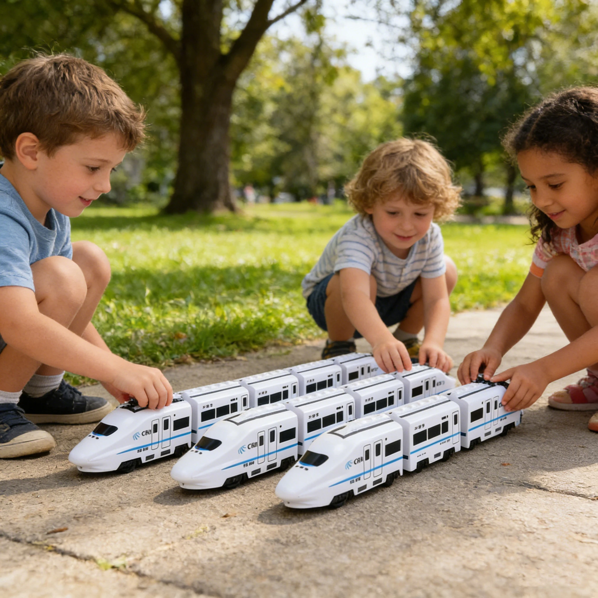 Electric Kids High-Speed Railway Train Toy Model with Sound And Light Simulation Car Puzzle for Boys & Girls Birthday Xmas Gift