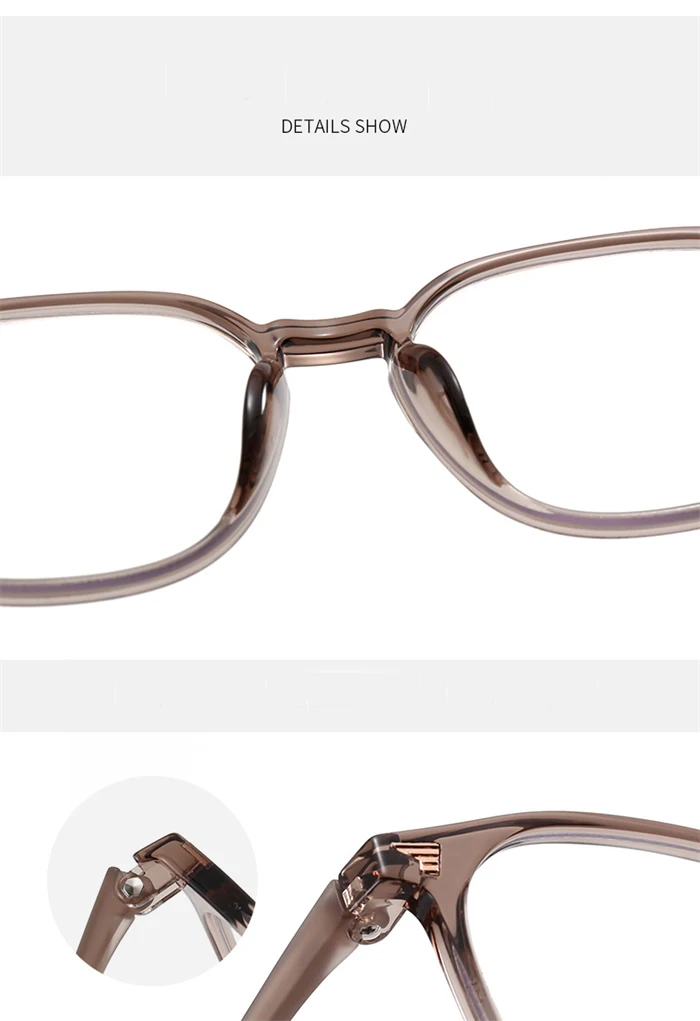 Teerahmen Anti Blue Rays Oval Kurzsichtige Brillen Damenmode Student Myopes Lunettes 0 -0,5 -0,75 bis -6,0 – Detail 2
