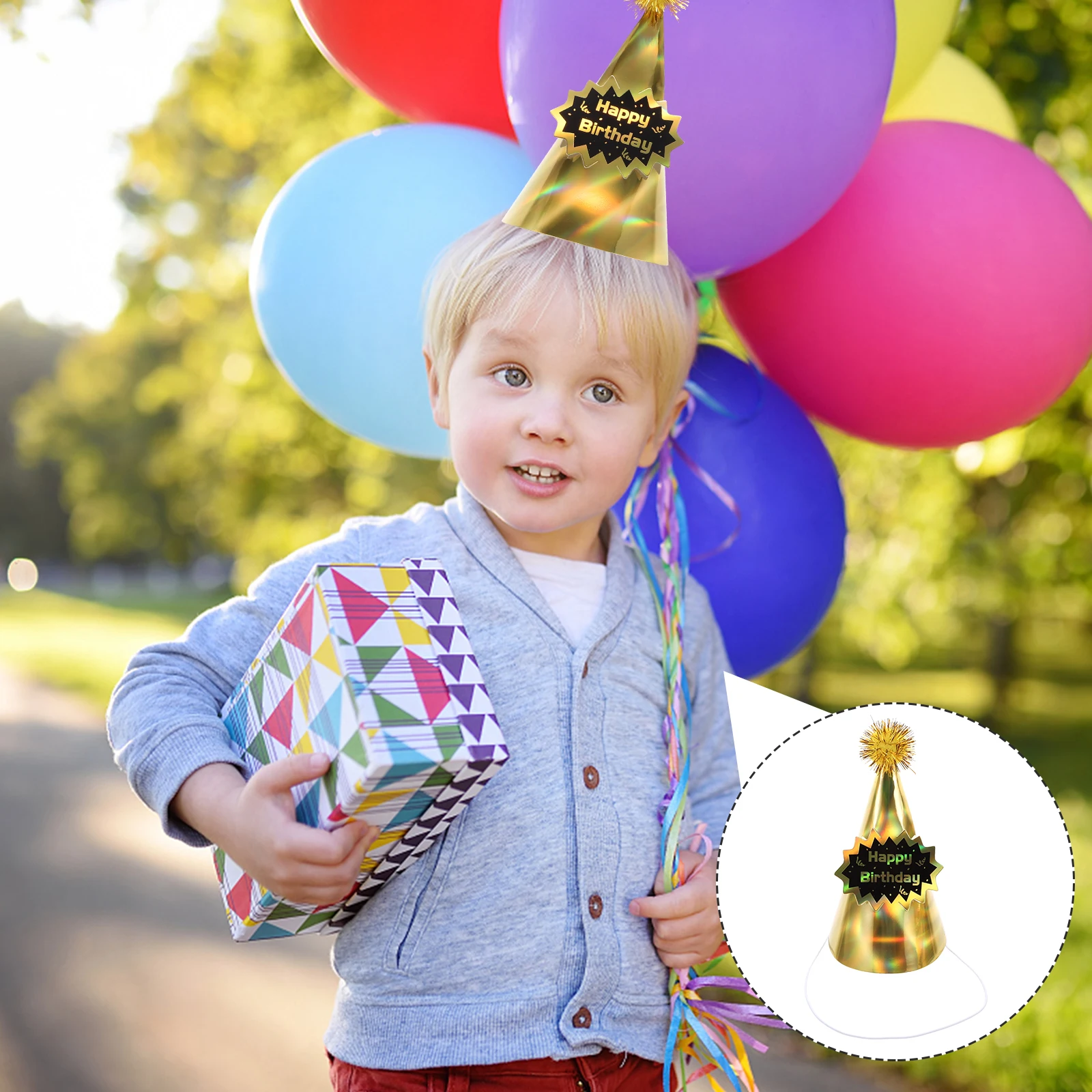 

5Pcs Birthday Hat Set Fun Design Party Headwear for Kids Adults Memorable Celebration Decorations Party Supply