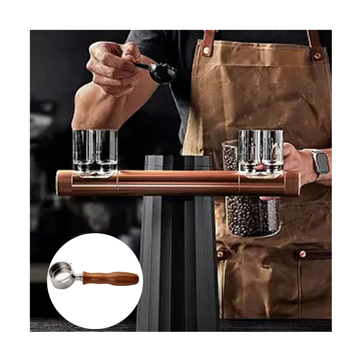 فلتر القهوة بدون قاع مقاس 51 مم لاستبدال سلة المرشح وإكسسوارات القهوة وأدوات الإسبريسو باريستا