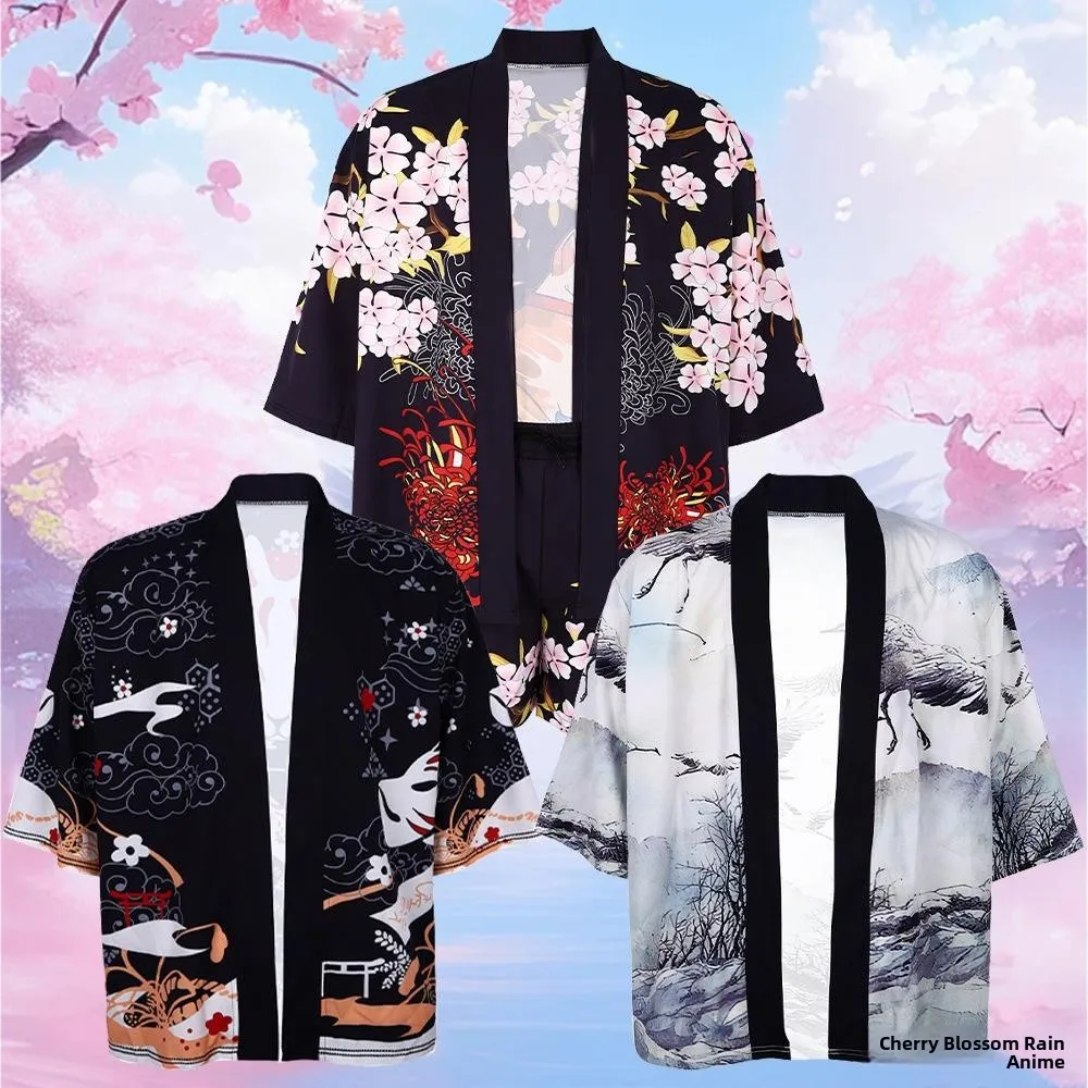 سترة كيمونو للتنكر في الهالوين، ملابس خارجية للعروض المسرحية، زي مهرجانات الصيف، زي تقليدي صيني للنساء