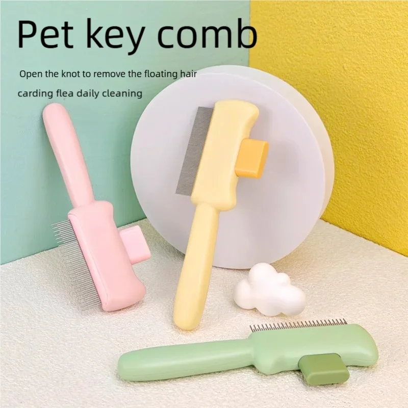 Self Cleaning Pet Grooming Brush One Click Hair Remover Cat Dog Comb Deshedding Tool for Long Short Hair Pets Cleaning Supplies