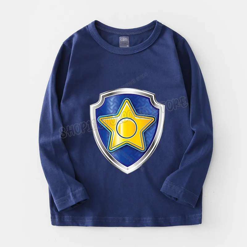 Paw Patrol Long Sleeve T Shirt Skye Chase Figure Kids Cotton Tees Cute Cartoon Anime Tops Boys Girls Autumn T Shirt Baby Clothes