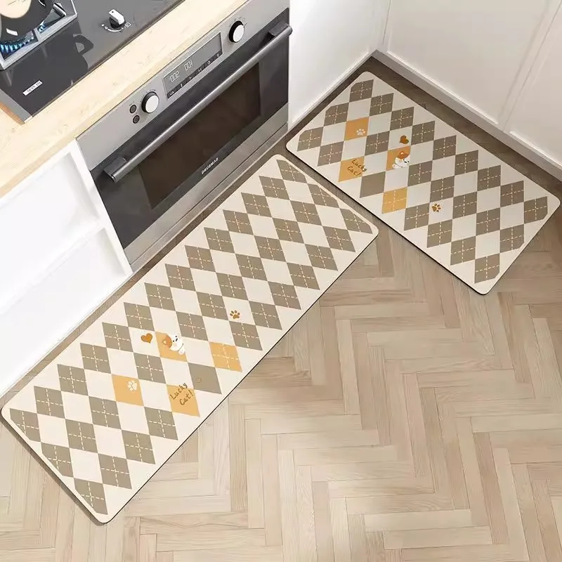 

Kitchen Carpet Geometric Pattern Kitchen Rug Non-slip Oil-proof Waterproof Kitchen Floor Mat Long Strip Runner Rugs שטיח למטבח