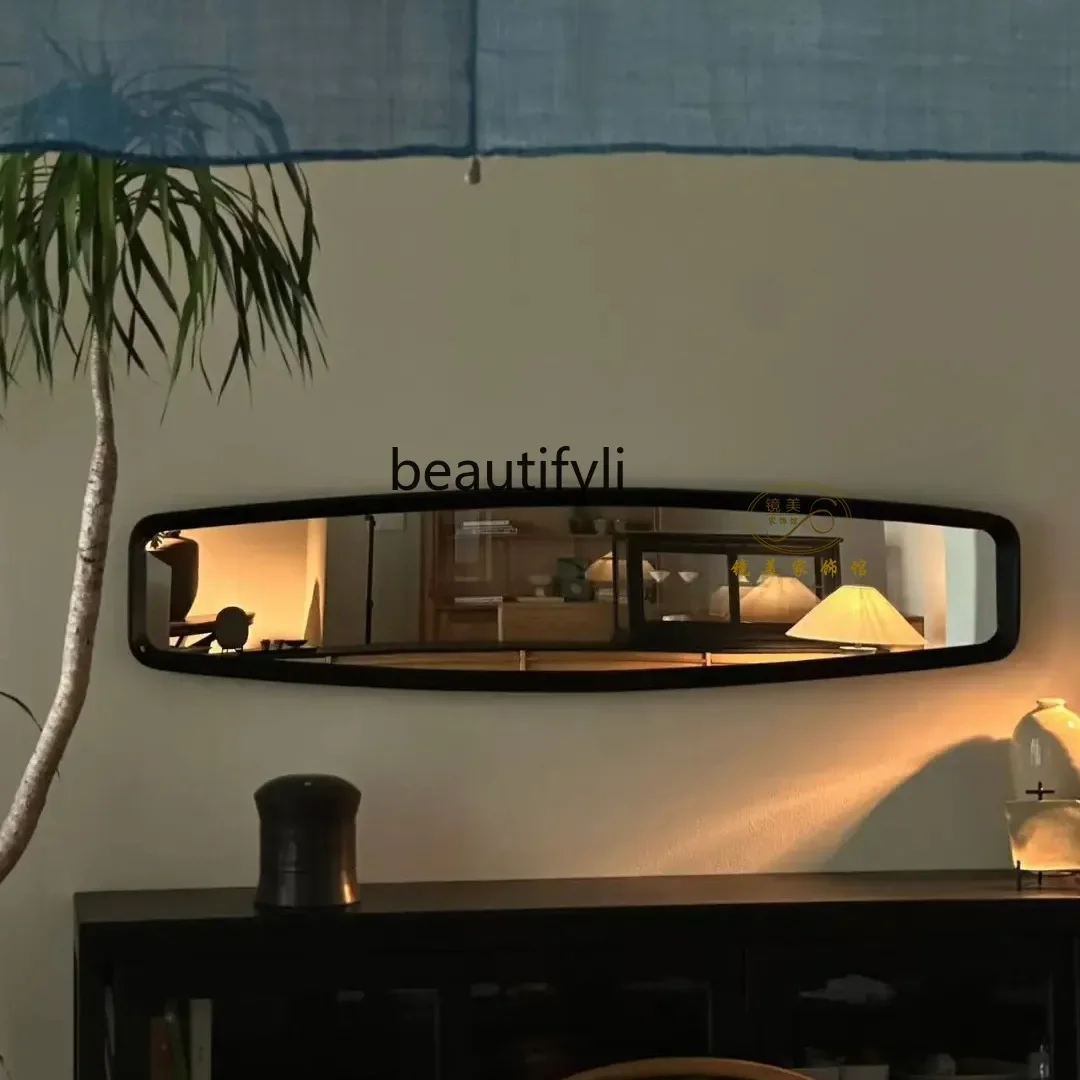 

Medieval, black home bedroom wall hanging full body mirror retro style floor fitting mirror wall decoration4446