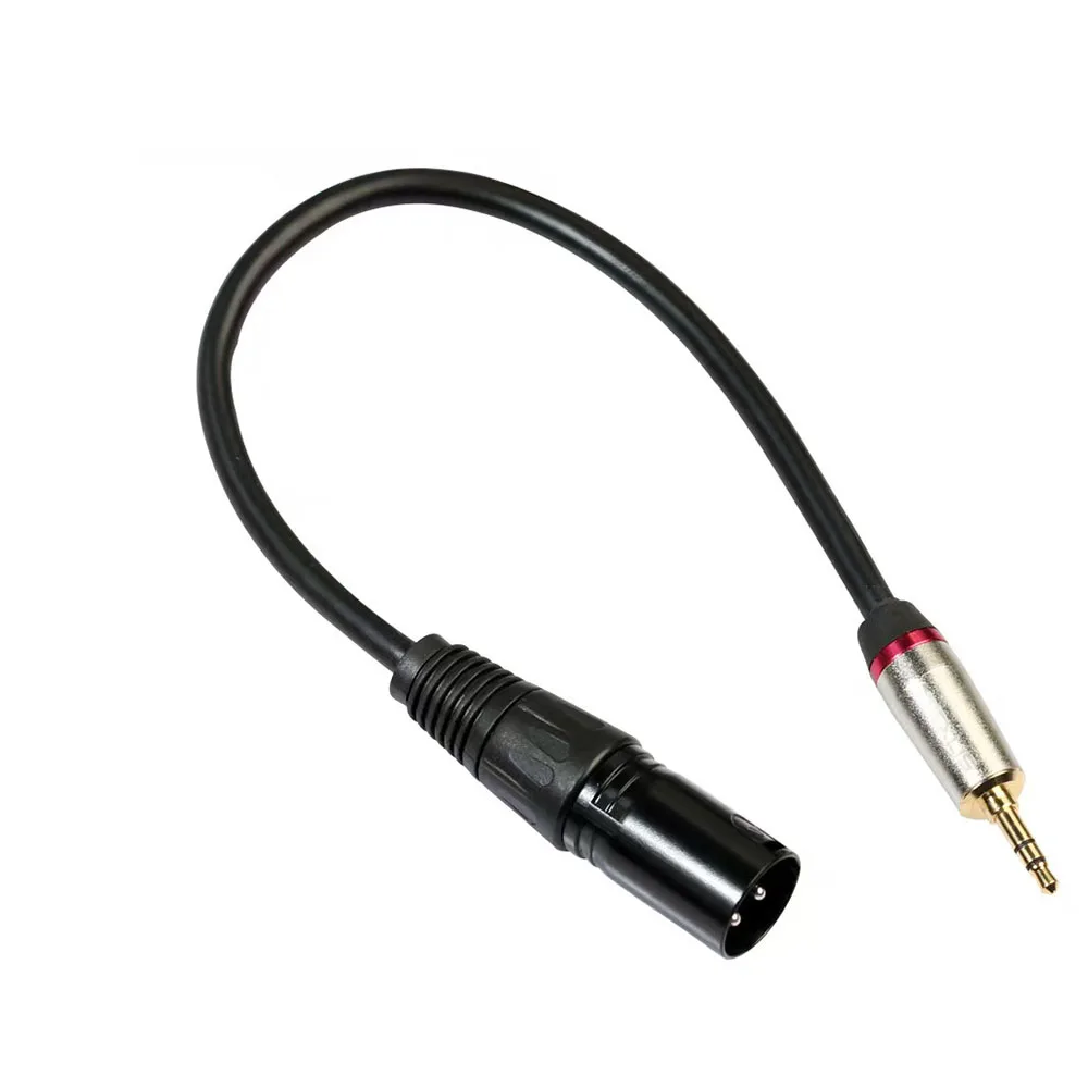 Cable XLR 0,3 m Balanced Eable 3,5 mm Audio a Canon Cable giratorio Audio a adaptador Canon