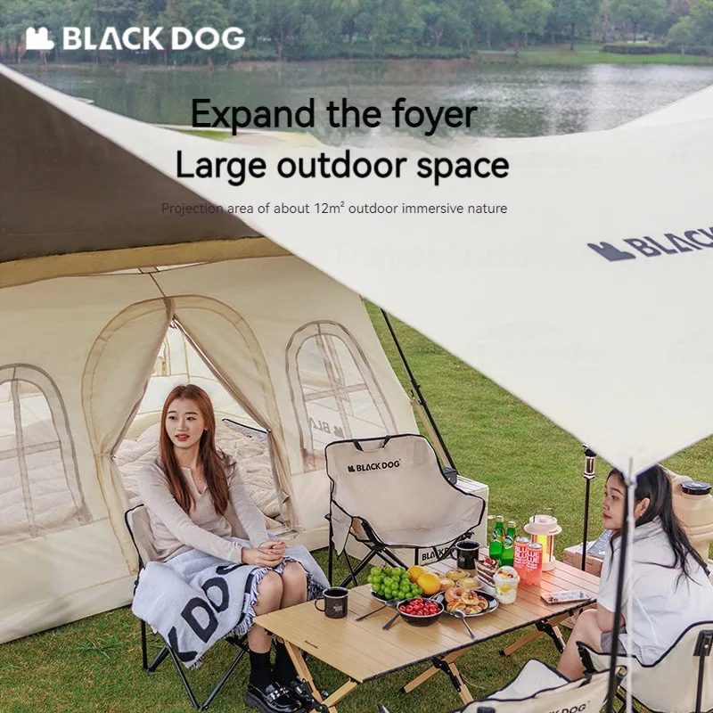 Naturehike BLACKDOG Automatic Tent Black Vinyl Sunscreen Outdoor Portable Camping Ridge Tent Canopy 6.5㎡ Large Space For Tourist