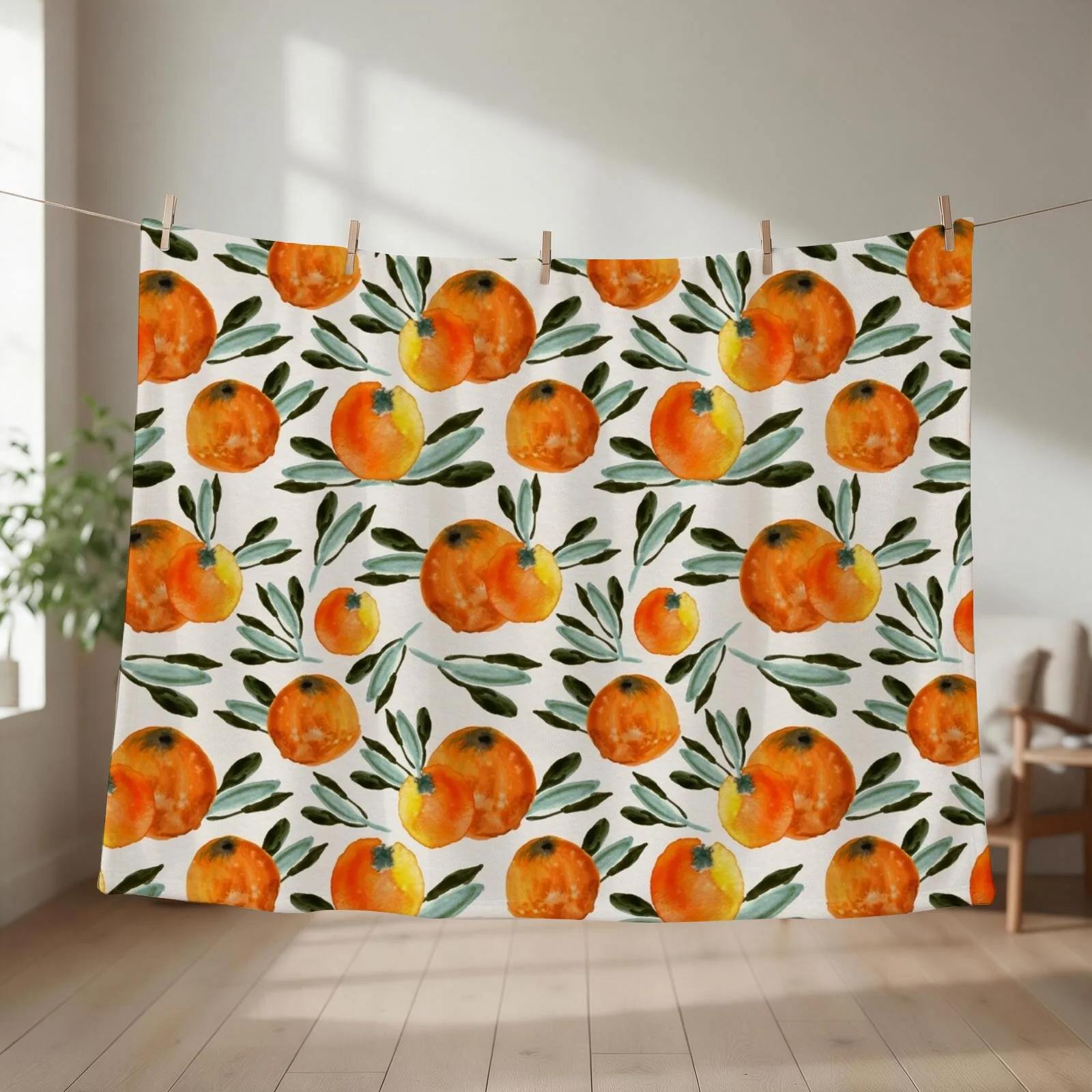 Sunny orange Throw Blanket Thin Thermals For Travel Blankets For Bed Thermal Blankets