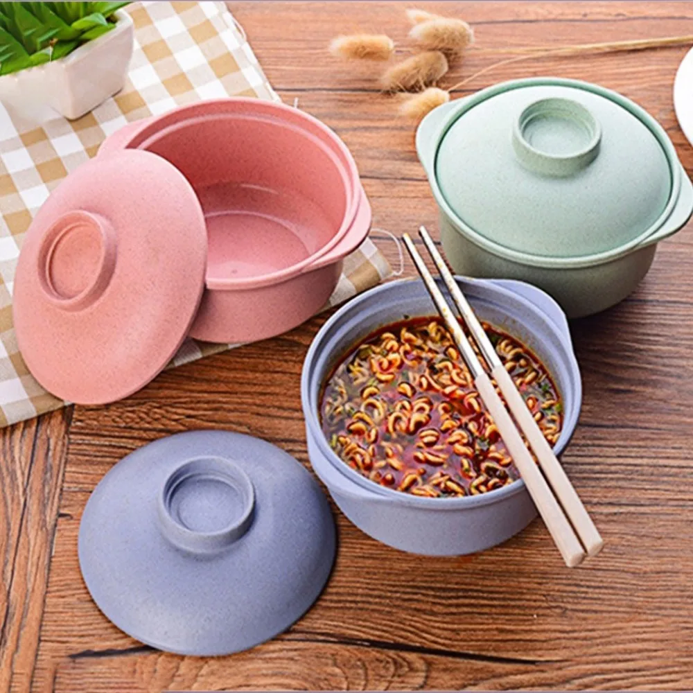 Food Container Instant Noodle Bowls new Healthy Tableware PP Rice Bowls With Lids Environmentally Bowl Tableware