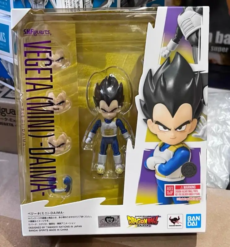 BANDAI S.H.Figuarts SHF Dragon Ball Vegeta MINI DAIMA  Anime Action Collection Figures Model Toys