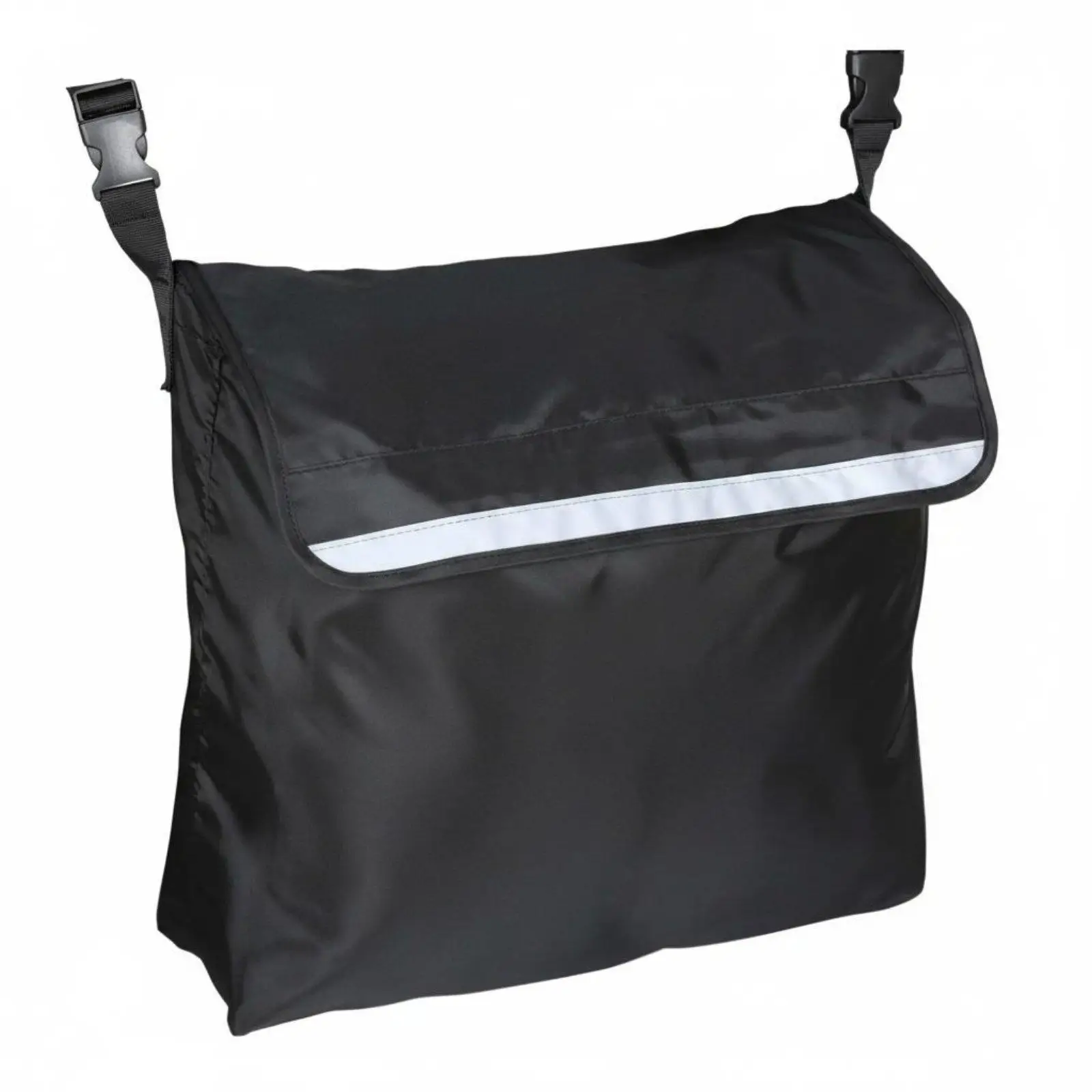 Back Pouch with Hook and Loop Closure Reflective Safety Mobility Organizer for Most Wheelchairs